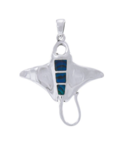 Colgante Manta Cuerpo Azul Cuadrados Scuba Gifts