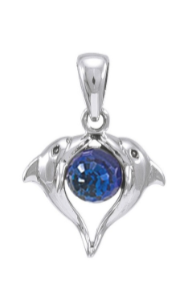 Colgante Pareja de Delfines con Cristal Scuba Gifts