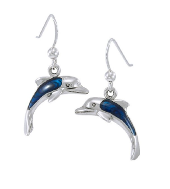Pendientes Largos Delfín Azul Scuba Gifts