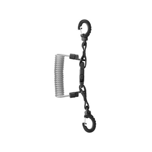 [415732] Lanyard Mares de acero inoxidable en espiral con anilla