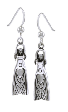 [TE2576] Pendientes Aletas Grandes Scuba Gifts