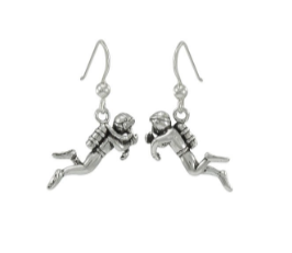 [TE968] Pendientes Largos Buzo Scuba Gifts